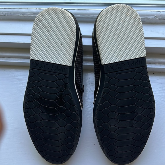 Jimmy Choo | Star Suede Studded Leather Logo Loafers & Slip-ons - Picture 3 of 7